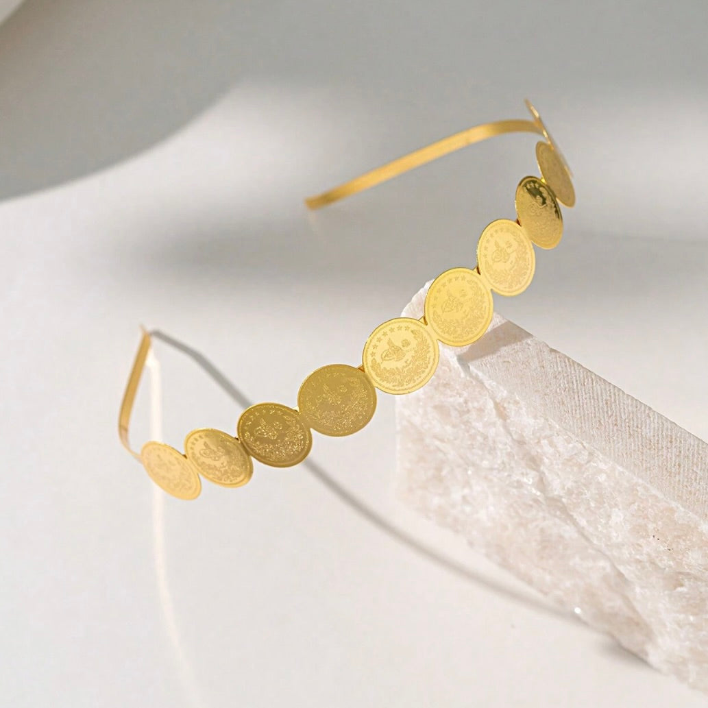 Gold Coin Headband