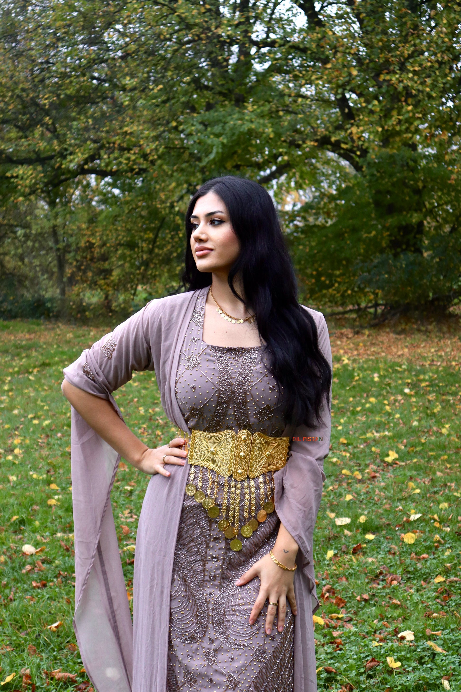 Taupe Kurdish Dress – dil fistan Taupe Kurdish Dress – dil fistan