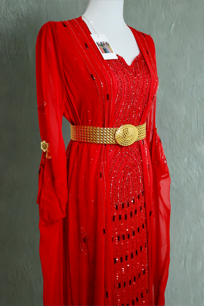 Mermaid Red Kurdish Dress – dil fistan Mermaid Red Kurdish Dress – dil fistan